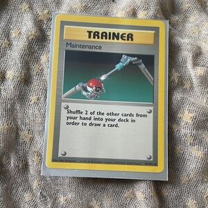 Pokemon Trainer Maintenance Card with Yellow Border